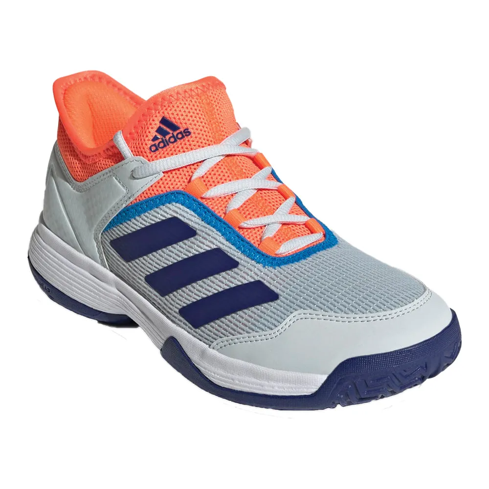 Adidas Ubersonic 4 Tennis Shoes (Junior) - Blue Tint/Legacy Indigo/Solar Orange