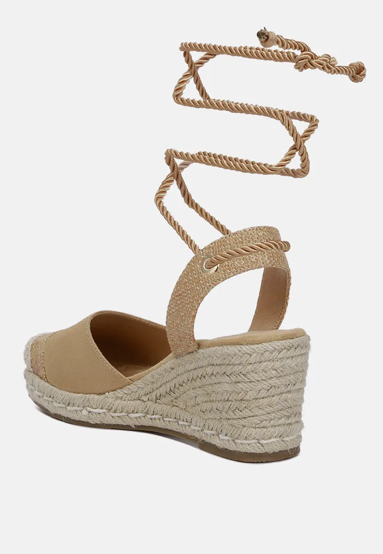 Aiden Lace-Up Crochet Espadrilles