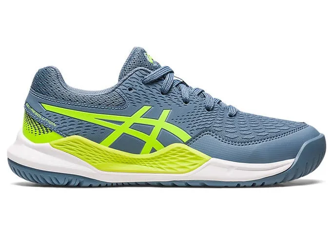 Asics Kids Gel Resolution 9 GS - Steel Blue/Hazard Green