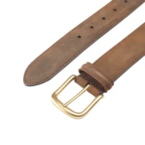 Belt Dark Brown Rough-Out Suede