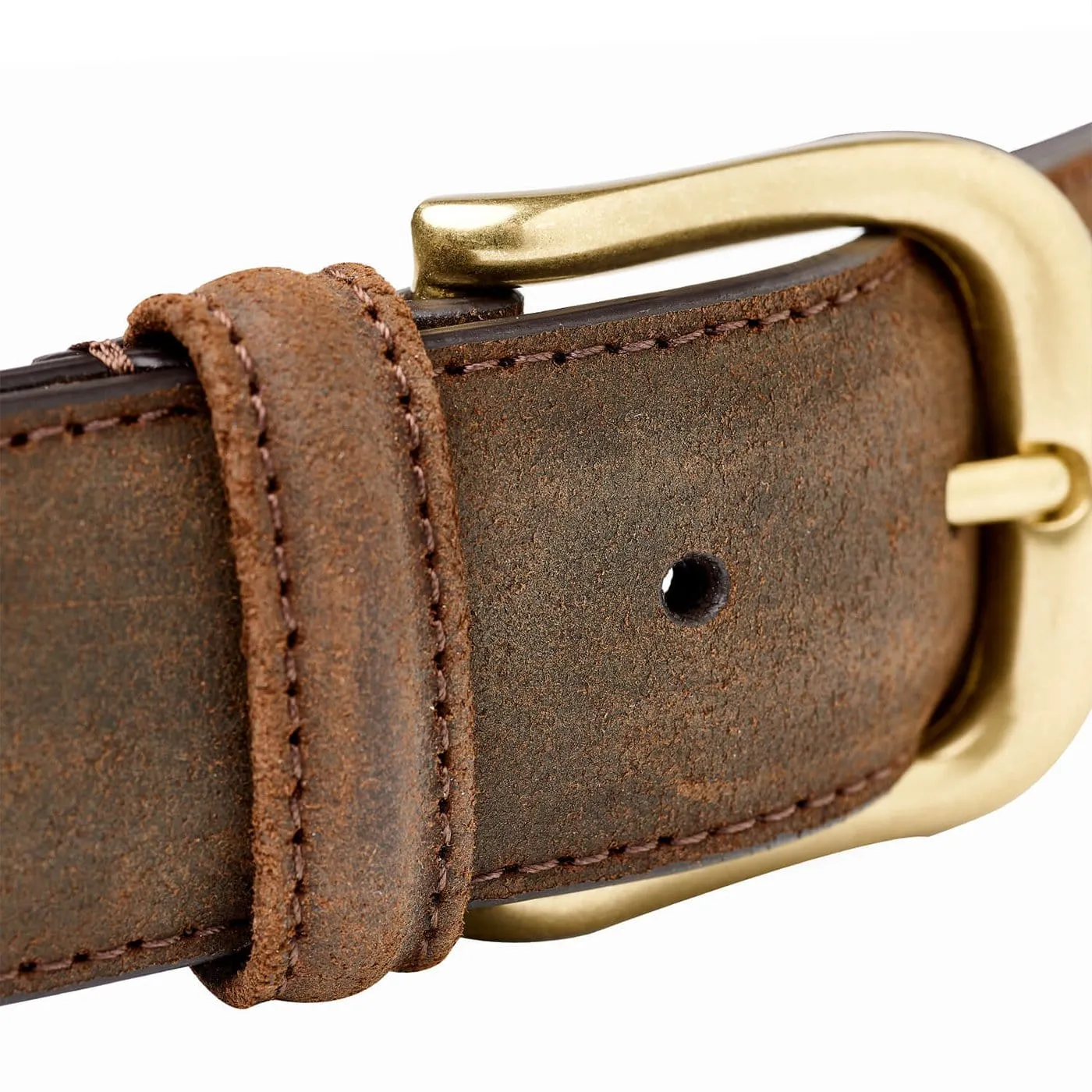 Belt Dark Brown Rough-Out Suede