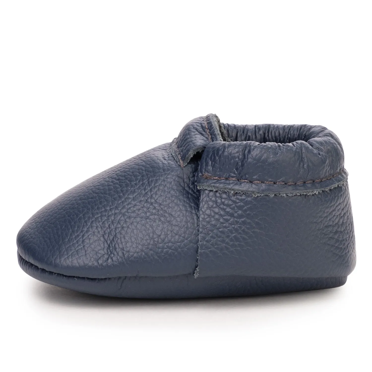 BirdRock Baby - Navy Fringeless Moccasins