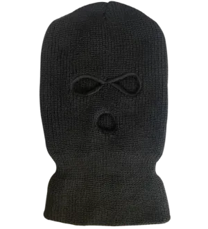 Black Knit Ski Mask