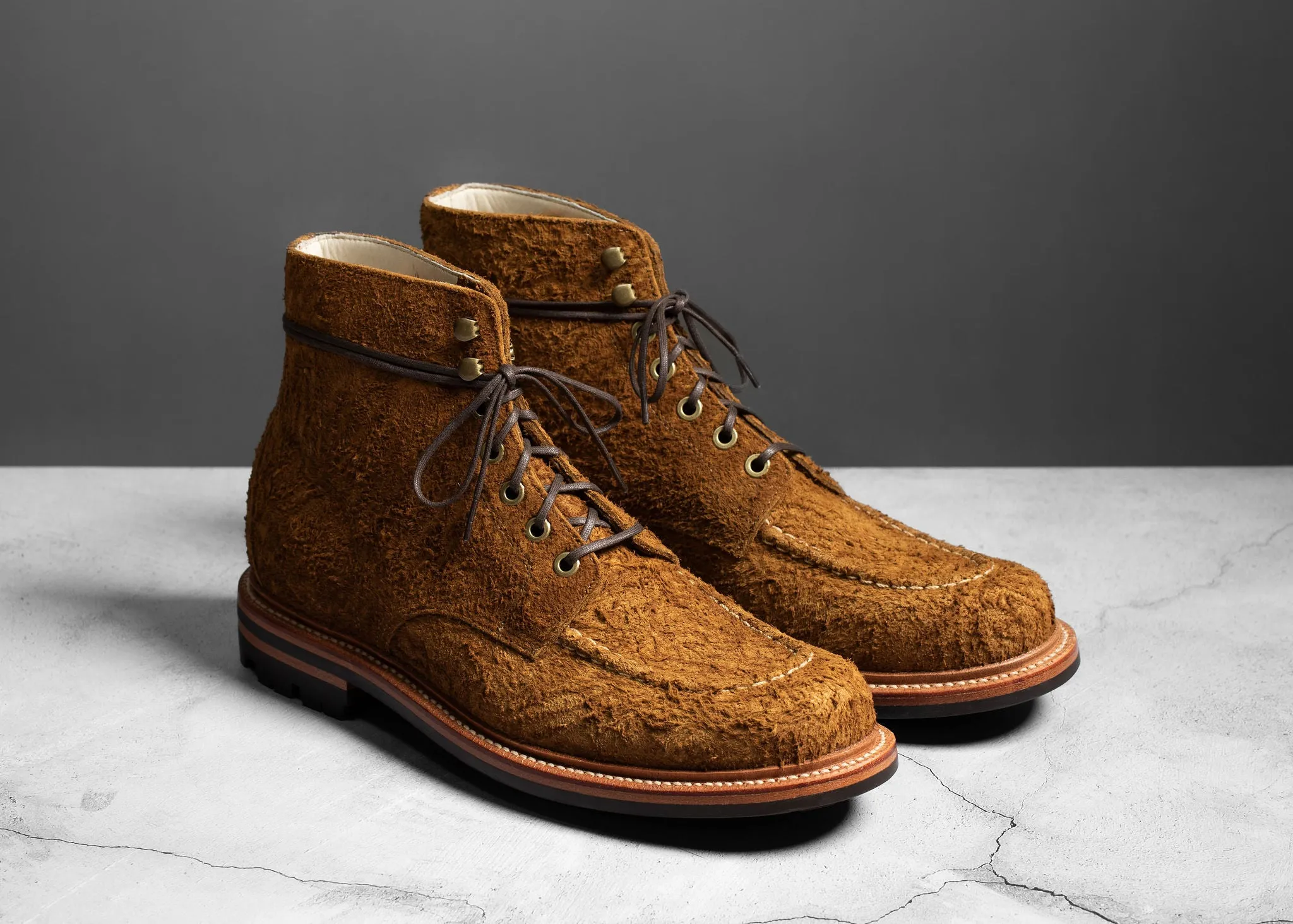 Brass Boot Bronze Rough Suede