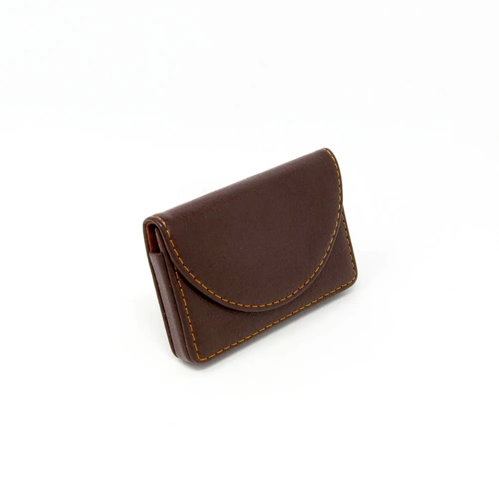 Brown Leather Card Holder Wallet