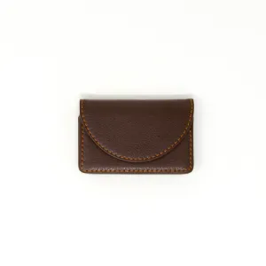 Brown Leather Card Holder Wallet