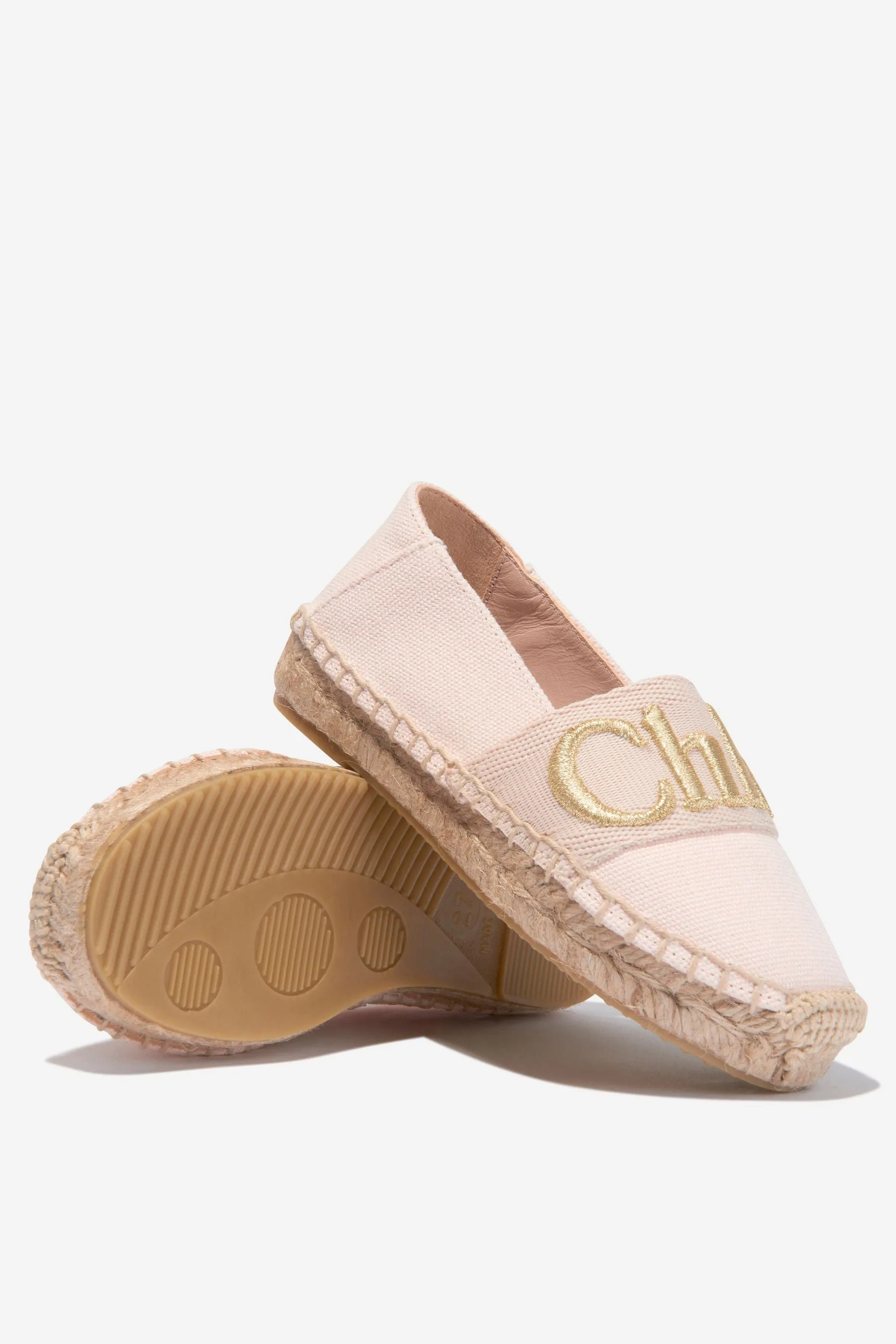 Chloé Girls Cotton Canvas Espadrilles