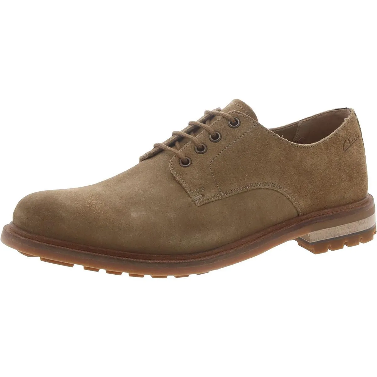 Clarks Mens Foxwell Hall Padded Insole Lace Up Oxfords