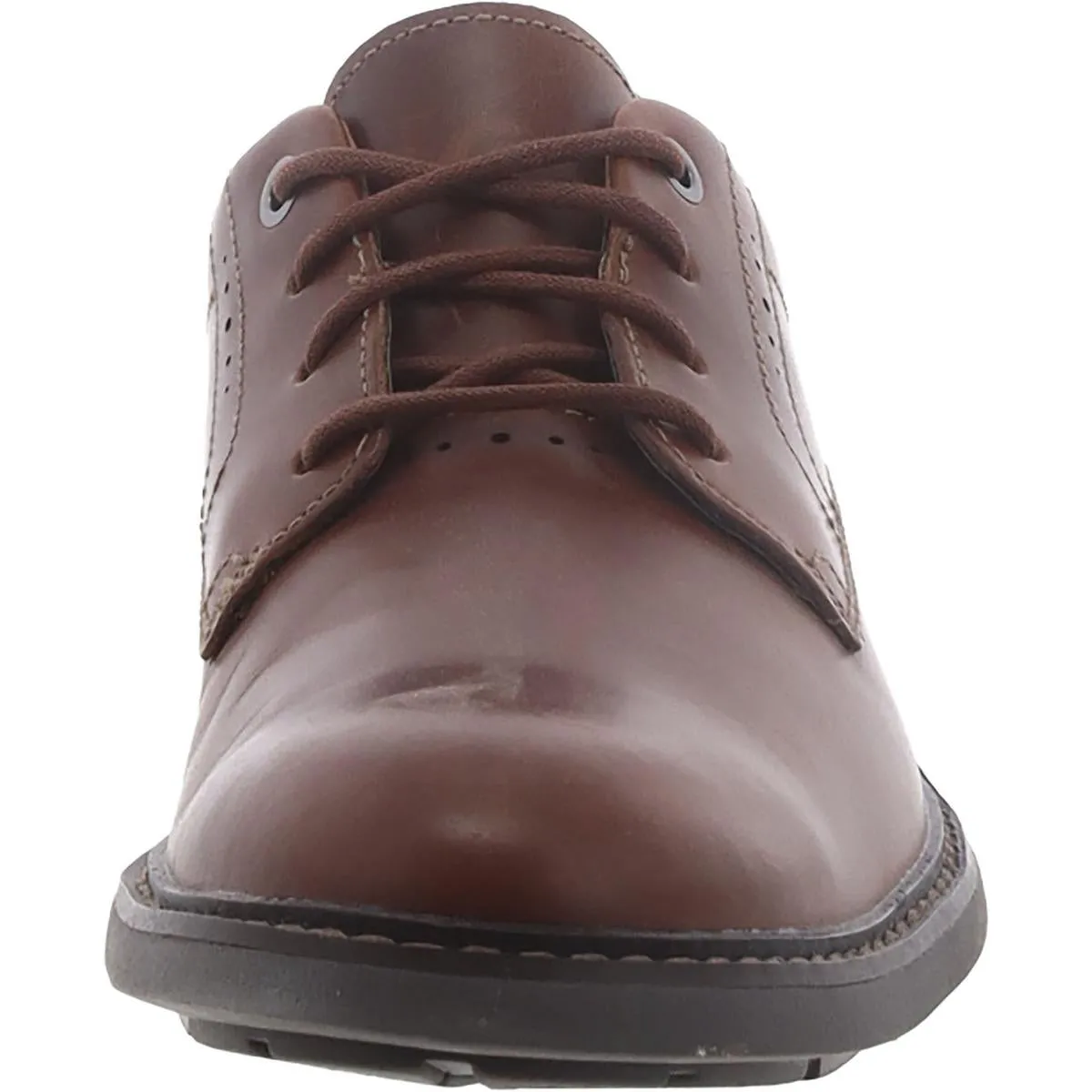 Clarks Mens Unelott Plain Leather Lace Up Oxfords