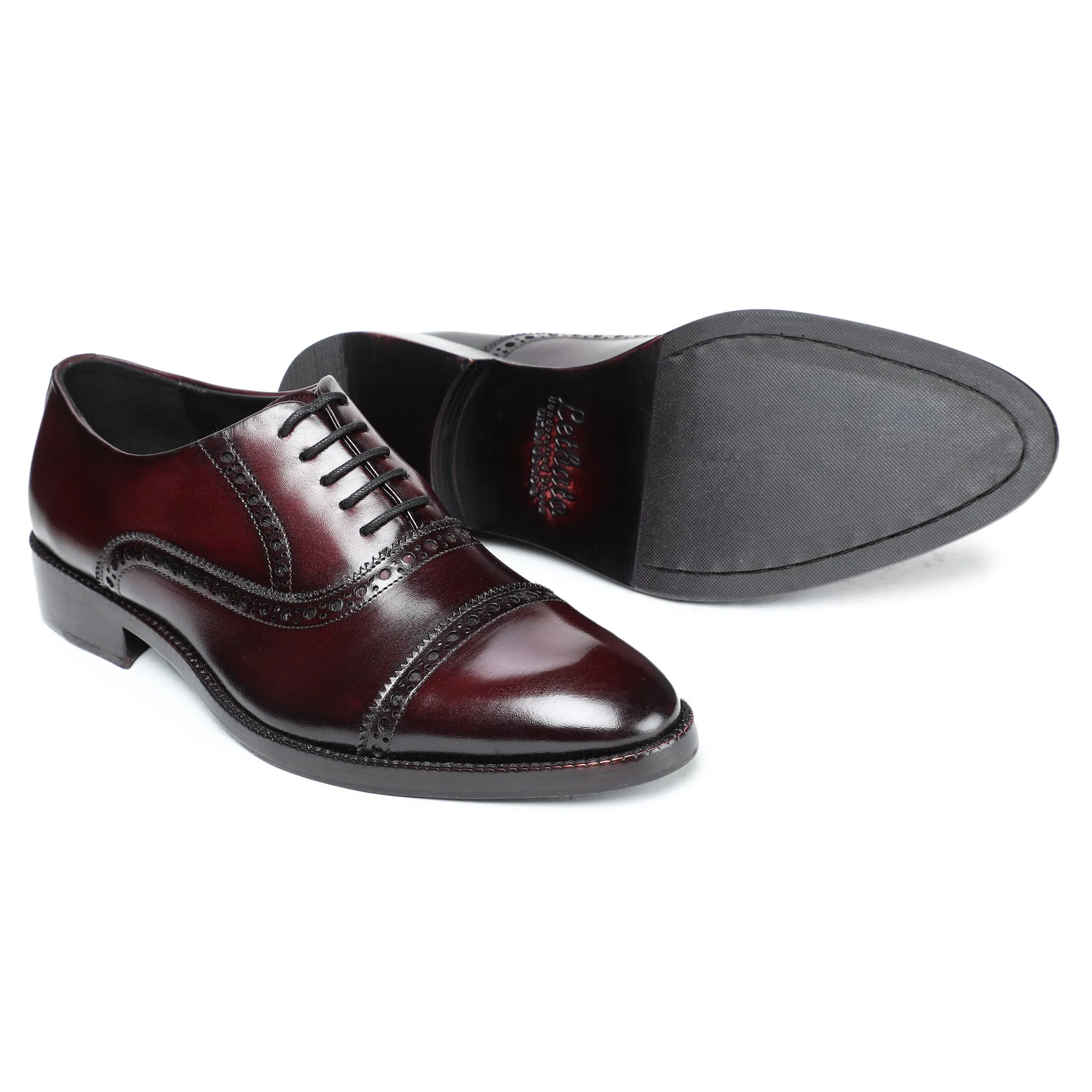 Classic Captoe Oxford - Burgundy