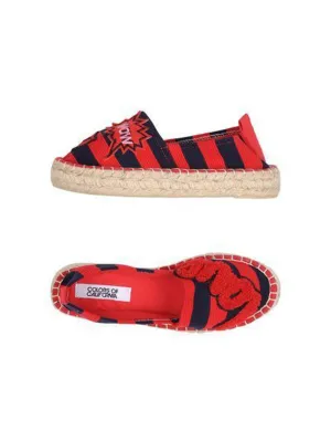 Colors Of California Espadrilles Striped Red Blue