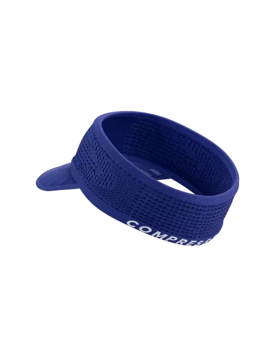 Compressport Unisex's Spiderweb Headband On/Off - Dazzling Blue/White