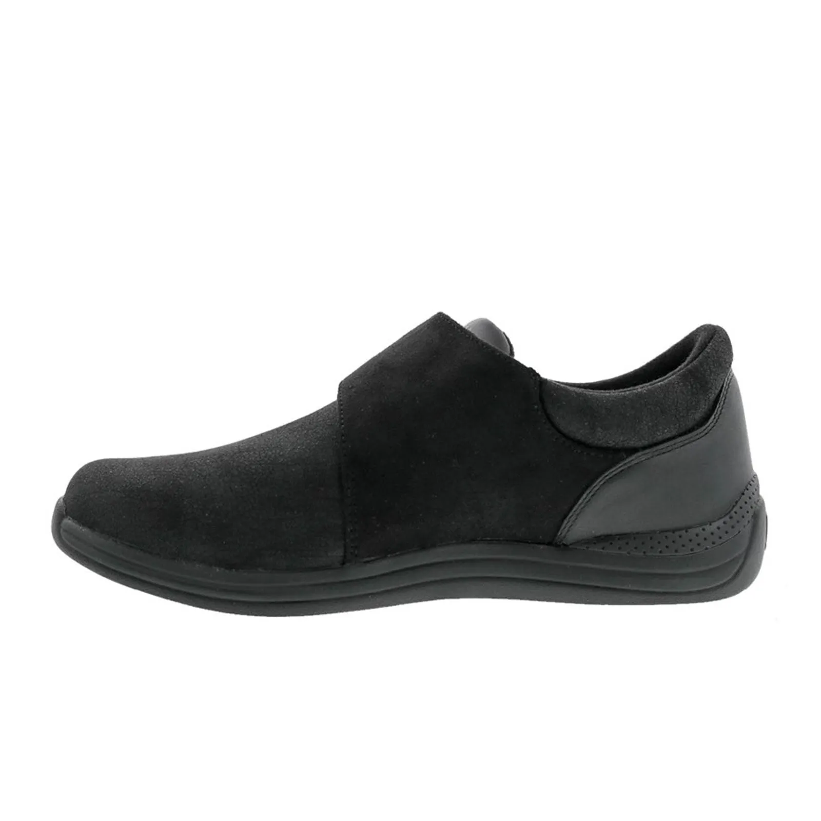 Drew Moonlite Slip On (Women) - Black Stretch Leather