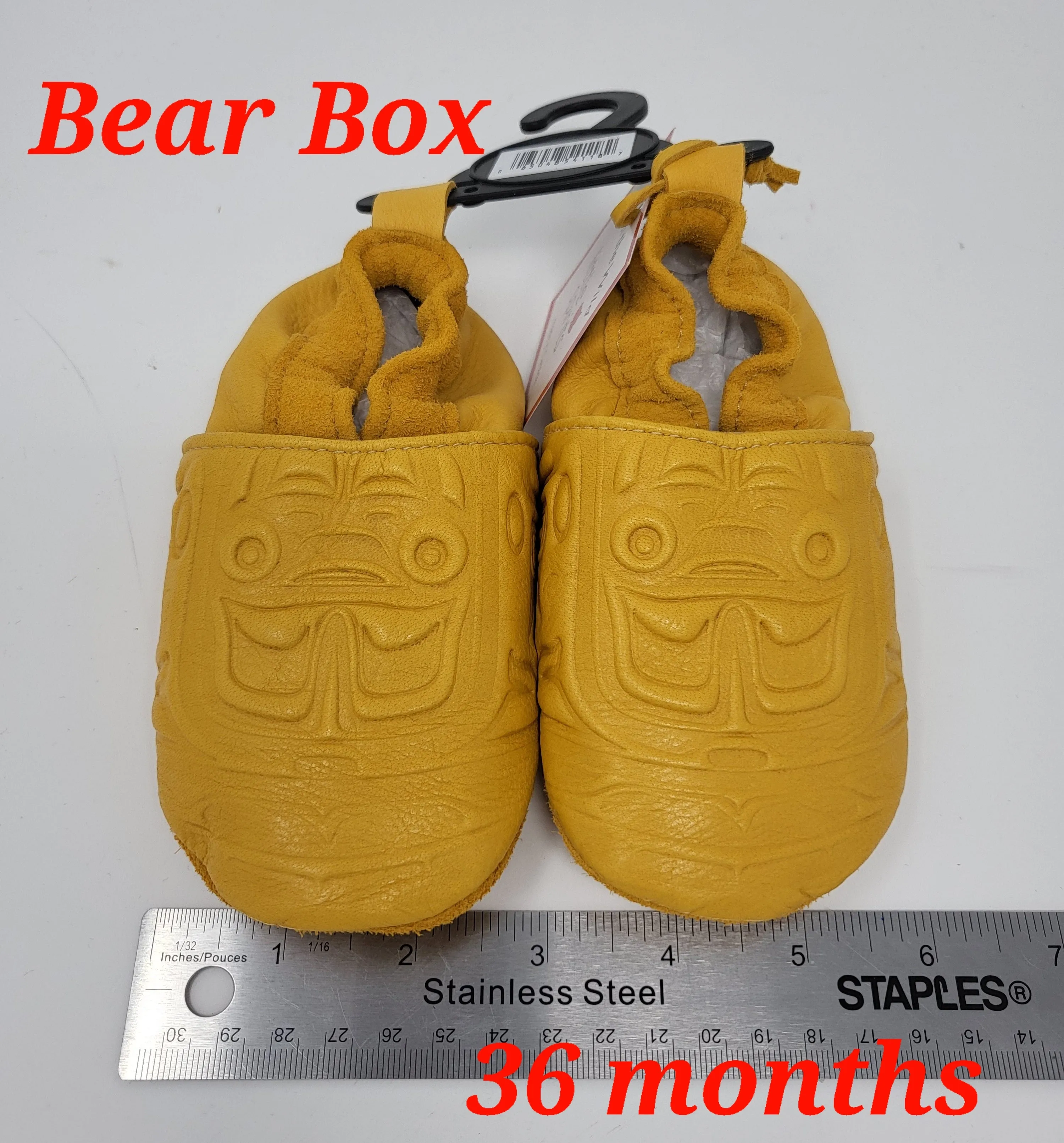 Embossed Genuine Deerskin Moccasins (0-3 yrs)