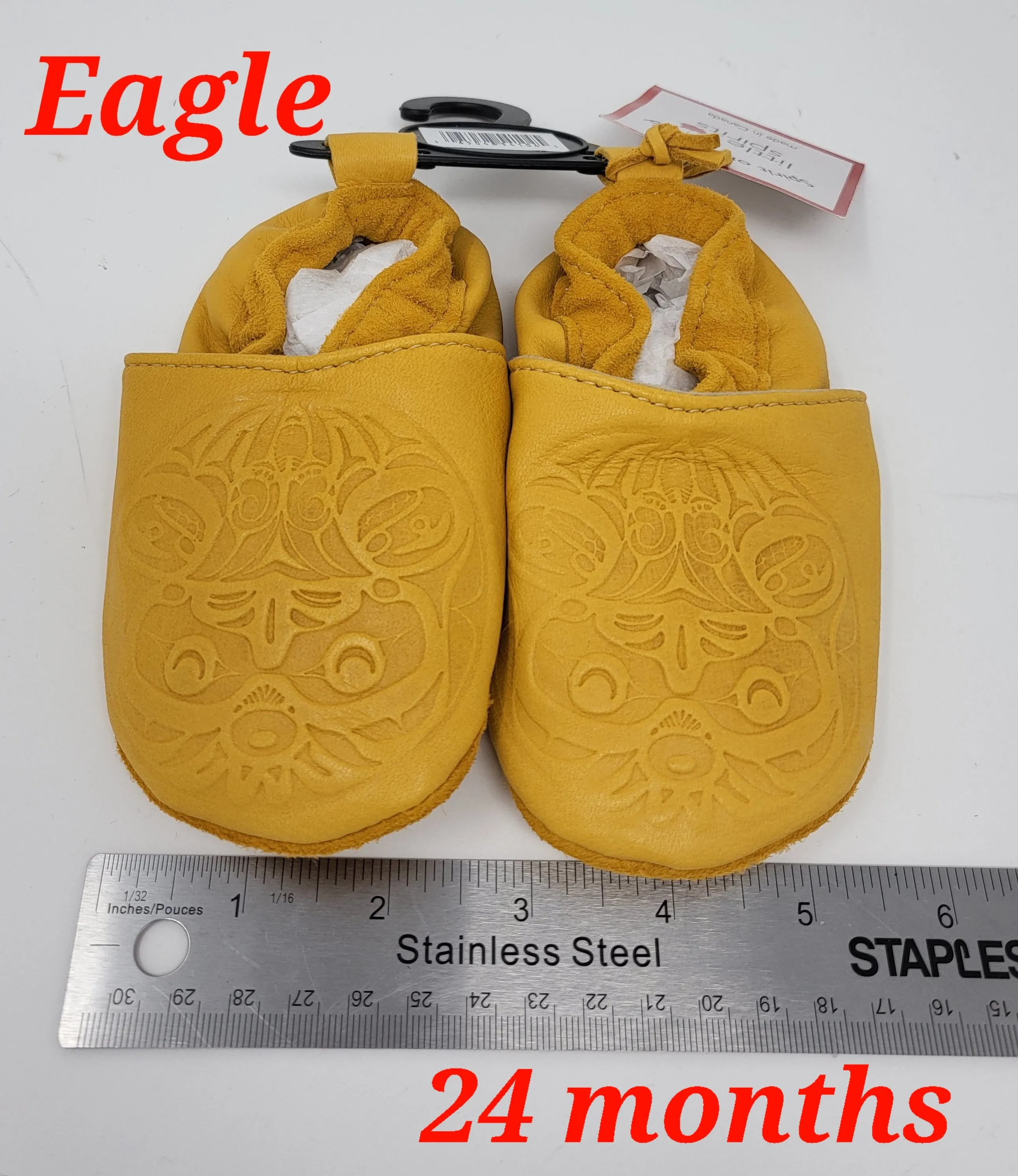 Embossed Genuine Deerskin Moccasins (0-3 yrs)