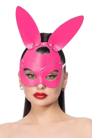 Fever Pink Mock Leather Rabbit Mask