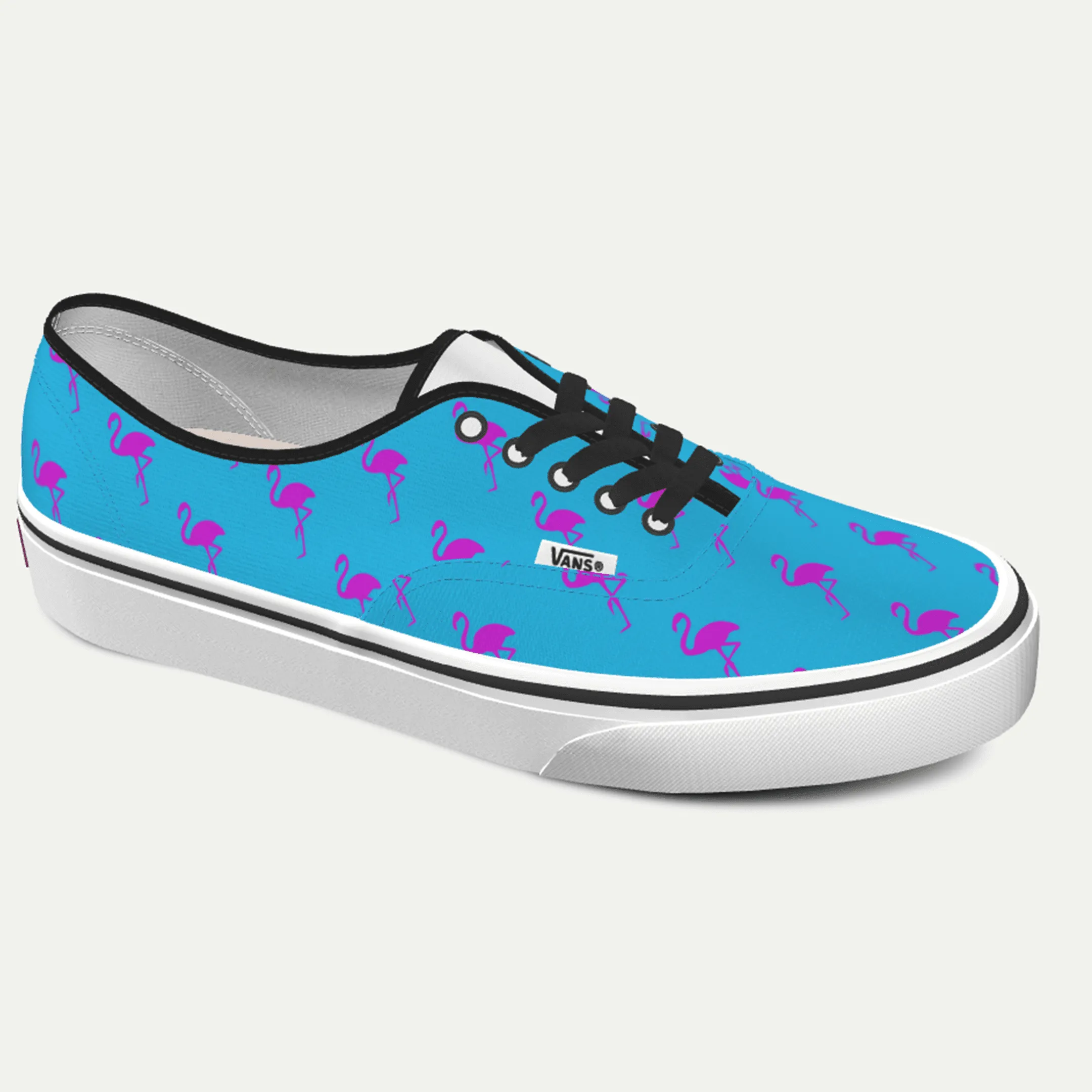 Funky Yeti x Vans Customs Authentic Shoes - Flamingo Paradise