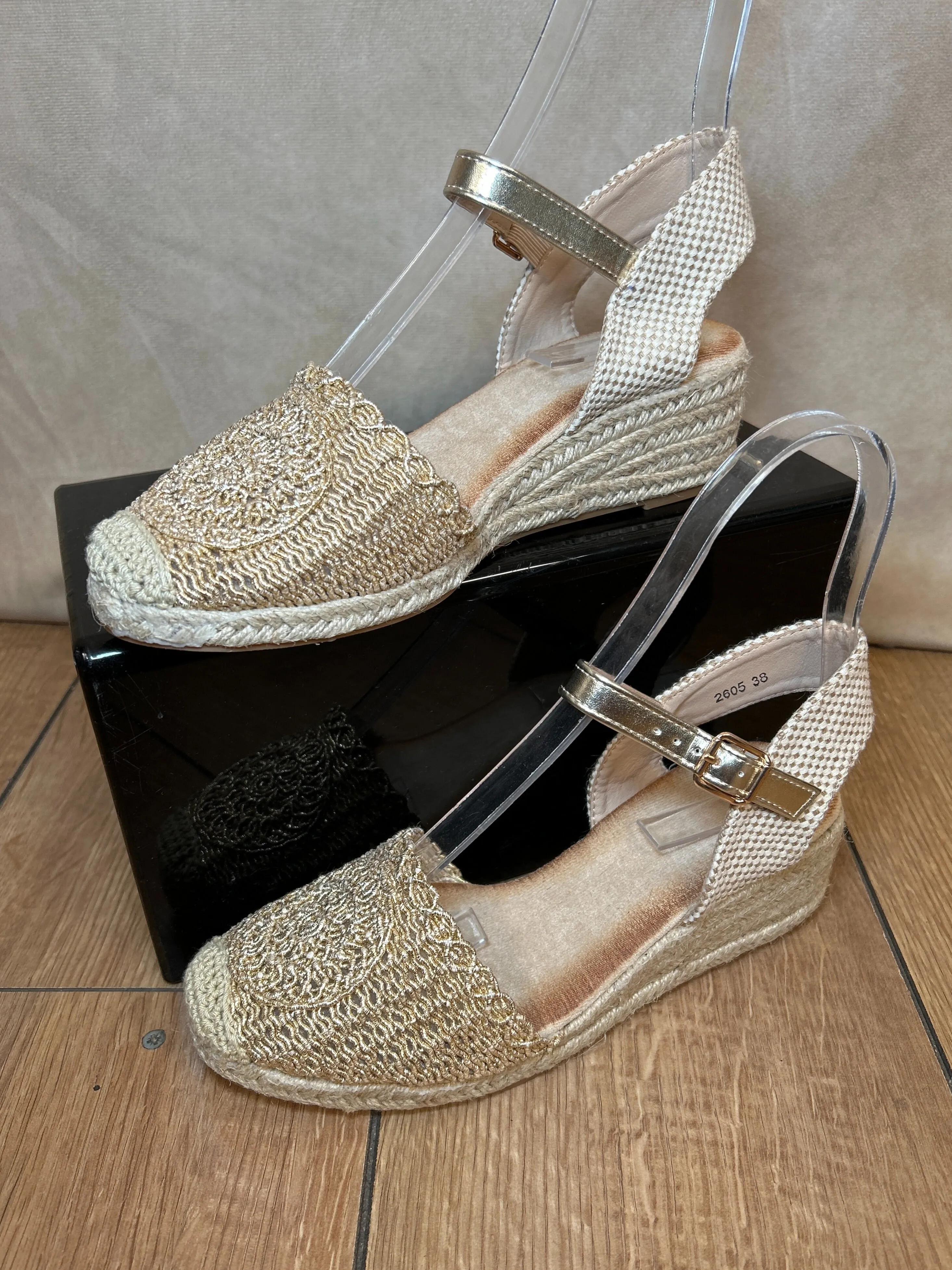 Gold Espadrilles