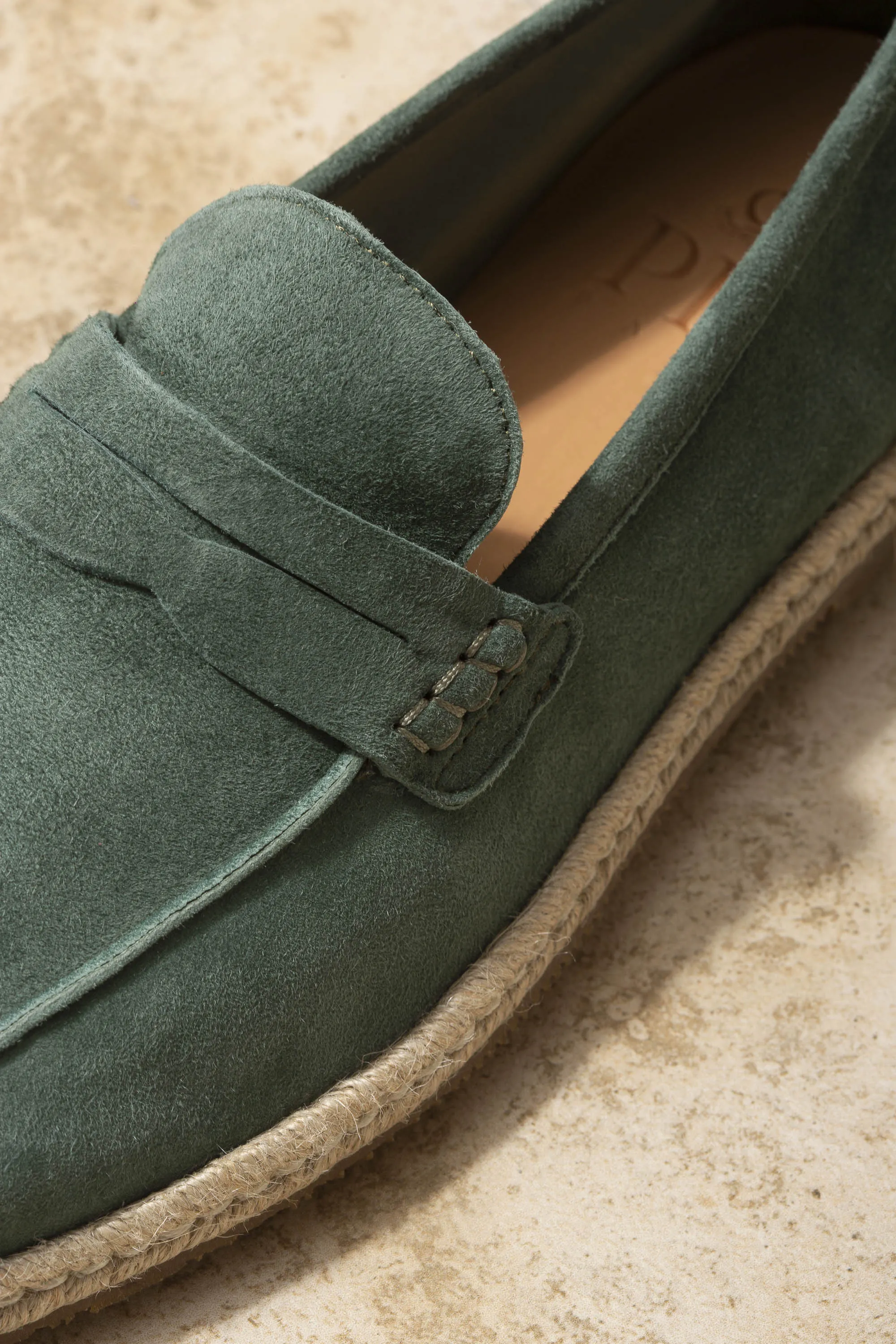 Green suede espadrilles - Made In Italy