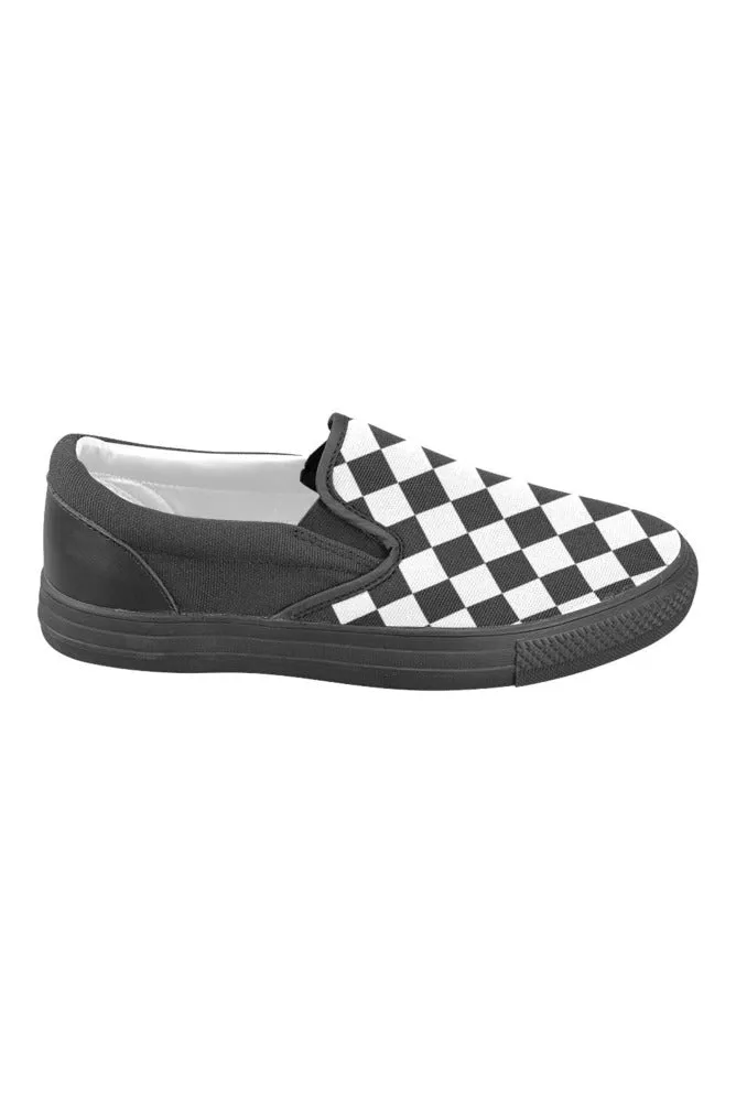 Harlequin Nights Men's Slip-on Canvas Shoes