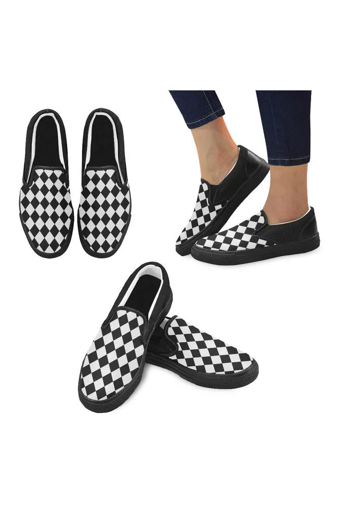 Harlequin Nights Men's Slip-on Canvas Shoes