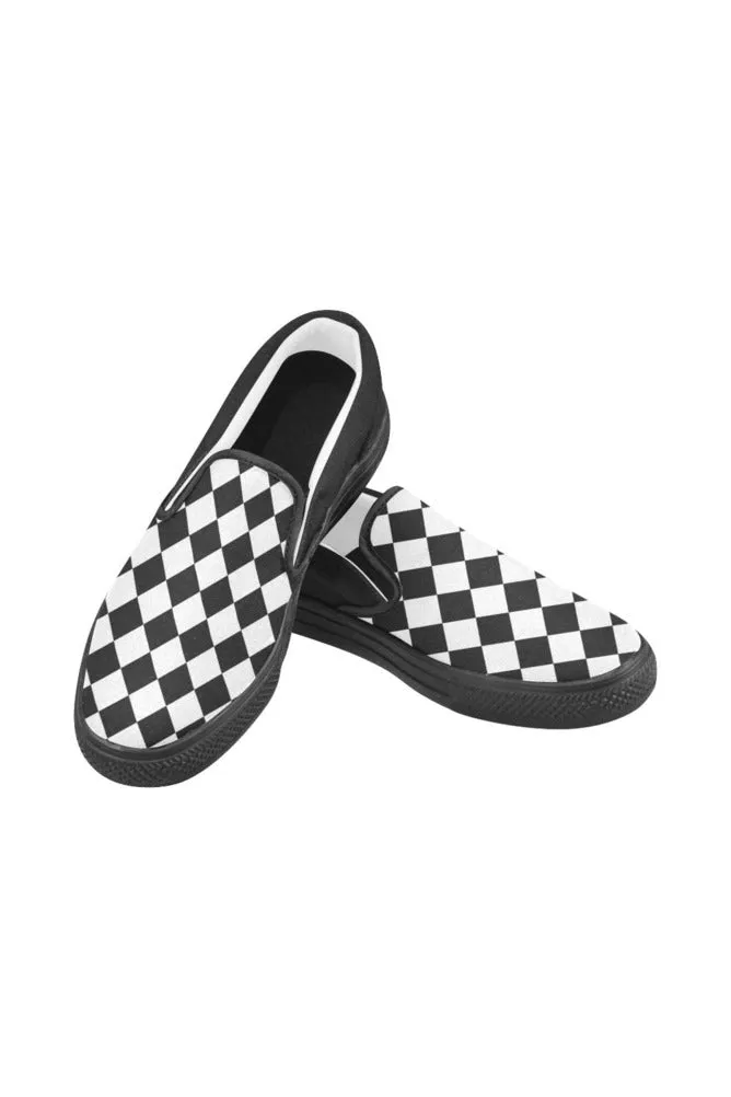 Harlequin Nights Men's Slip-on Canvas Shoes