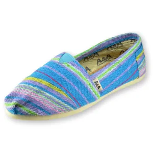 Indie Turquoise Canvas Slip On Shoes for Women