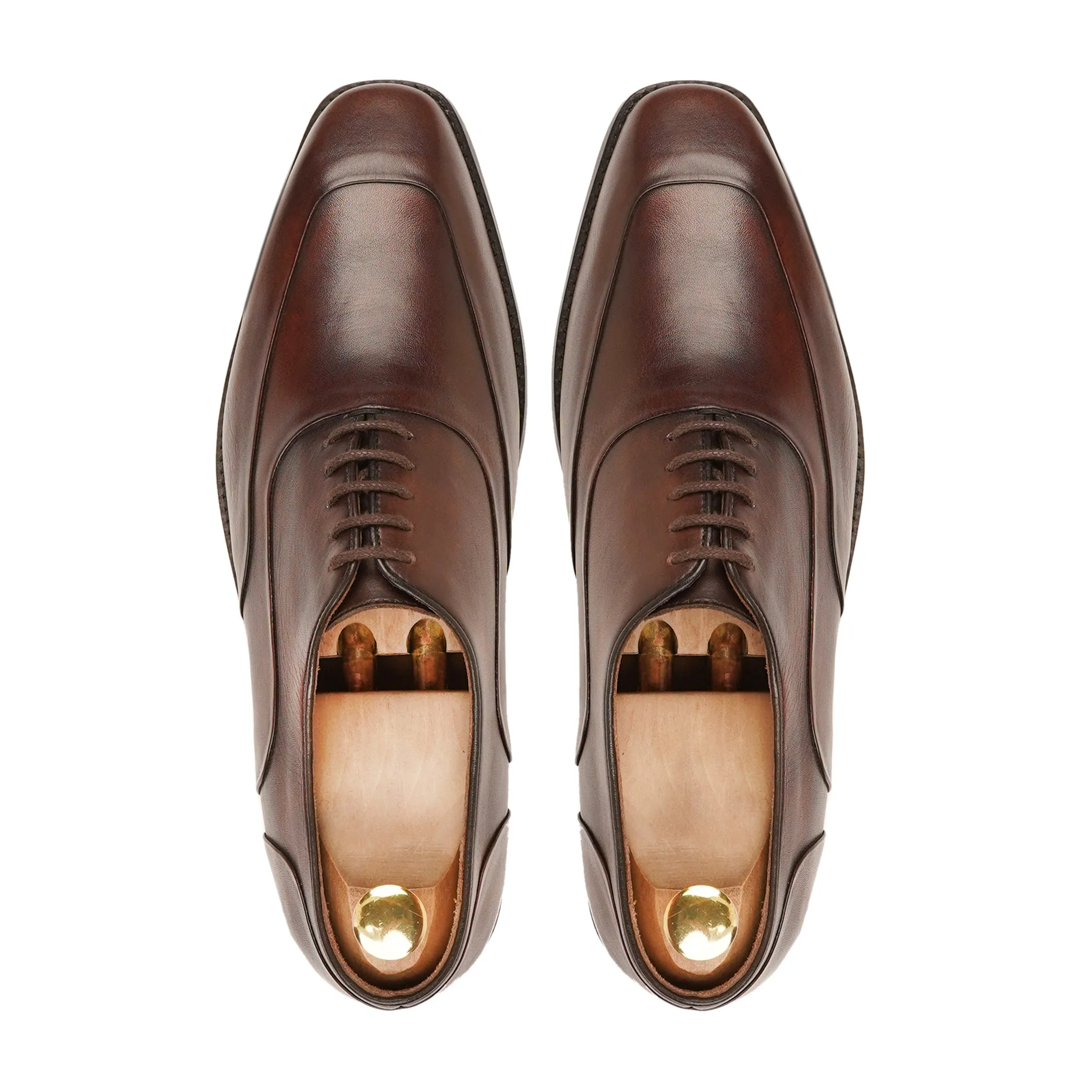 Kabe - Men's Brown Calf Leather Oxford Shoe