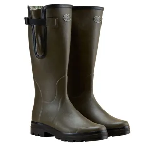 Le Chameau Mens Vierzon Jersey Lined Wellington Boots - Chameau Green