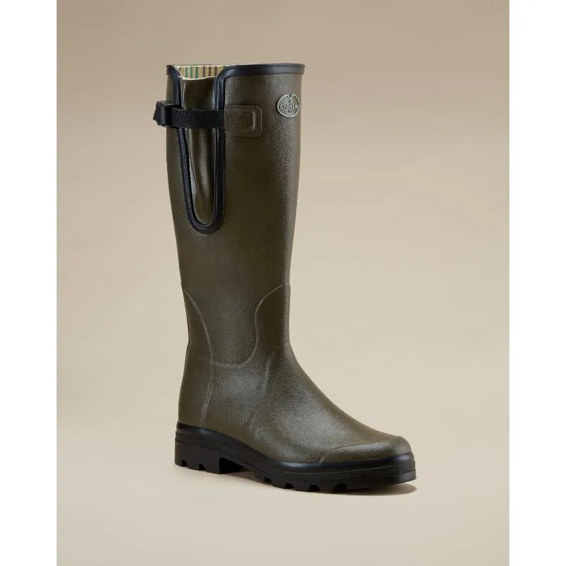 Le Chameau Mens Vierzon Jersey Lined Wellington Boots - Chameau Green