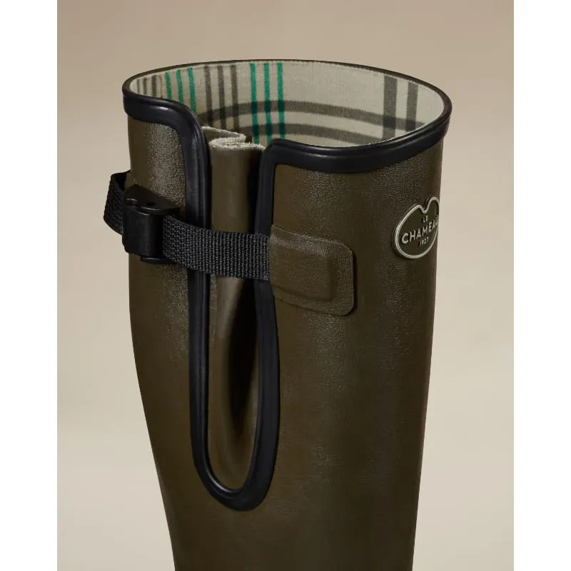 Le Chameau Mens Vierzon Jersey Lined Wellington Boots - Chameau Green