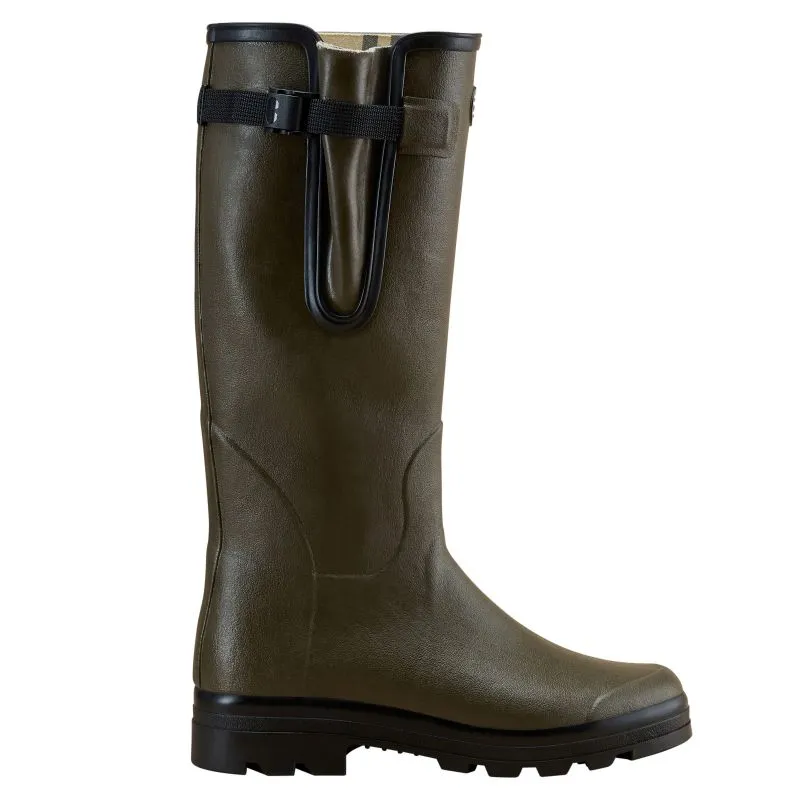 Le Chameau Mens Vierzon Jersey Lined Wellington Boots - Chameau Green