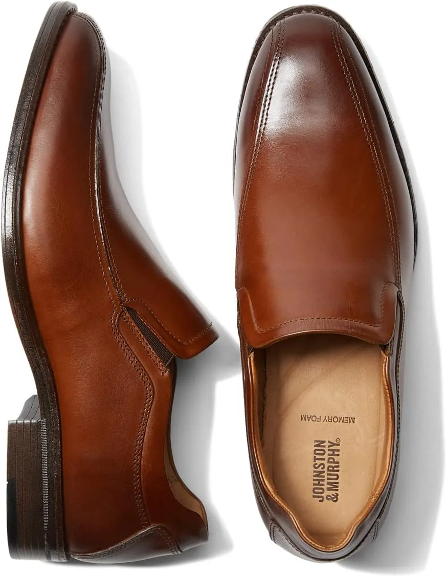 Lewis Venetian Johnston & Murphy Loafers in Tan Full Grain