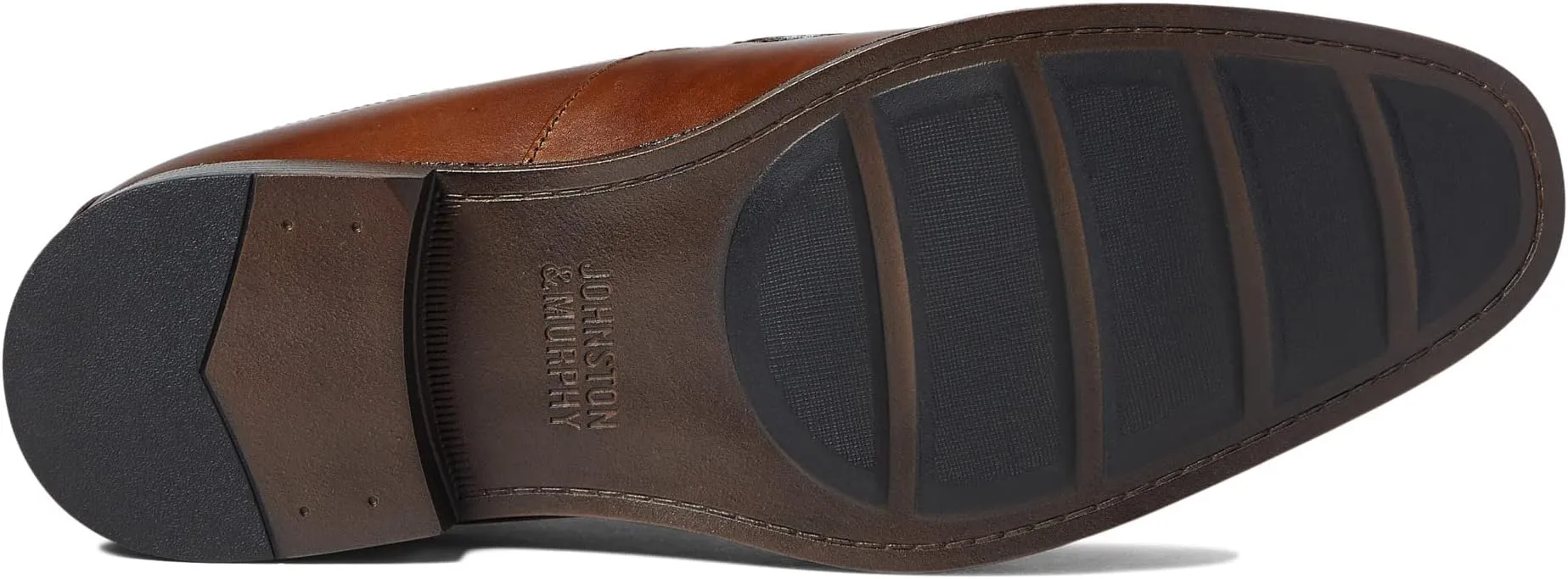 Lewis Venetian Johnston & Murphy Loafers in Tan Full Grain