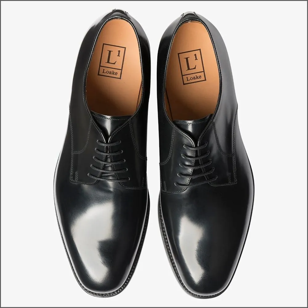 Loake 205 Black Plain Tie Shoe--