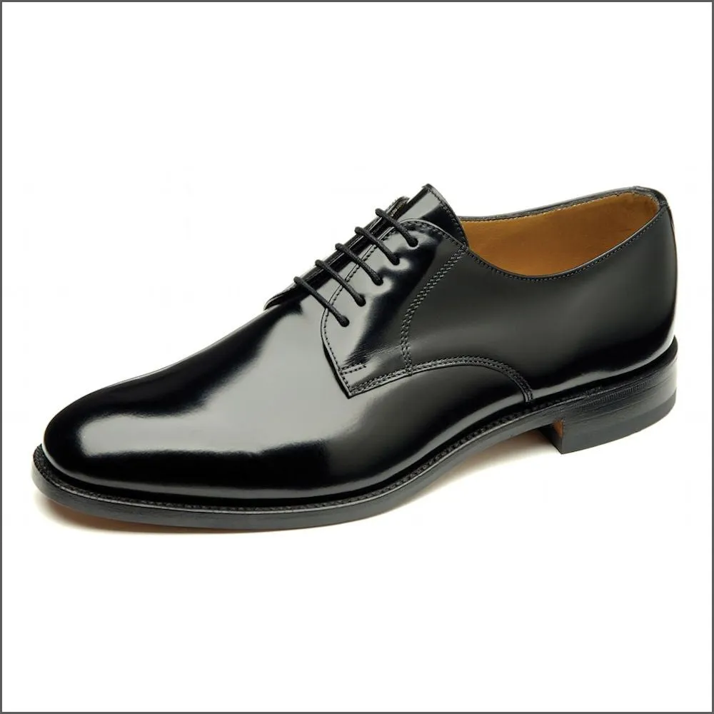 Loake 205 Black Plain Tie Shoe--