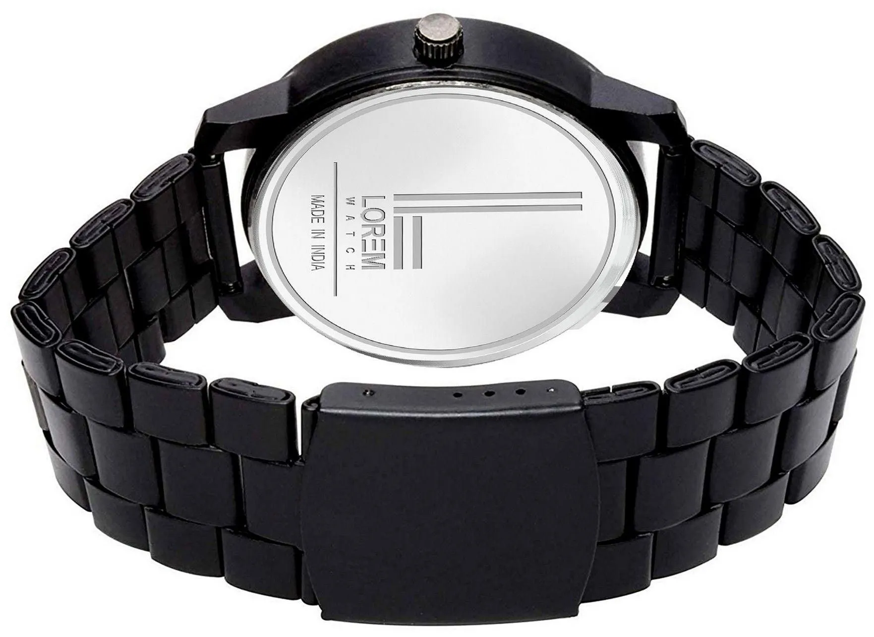 LOREM Black Professional Look Analog Watch For Men