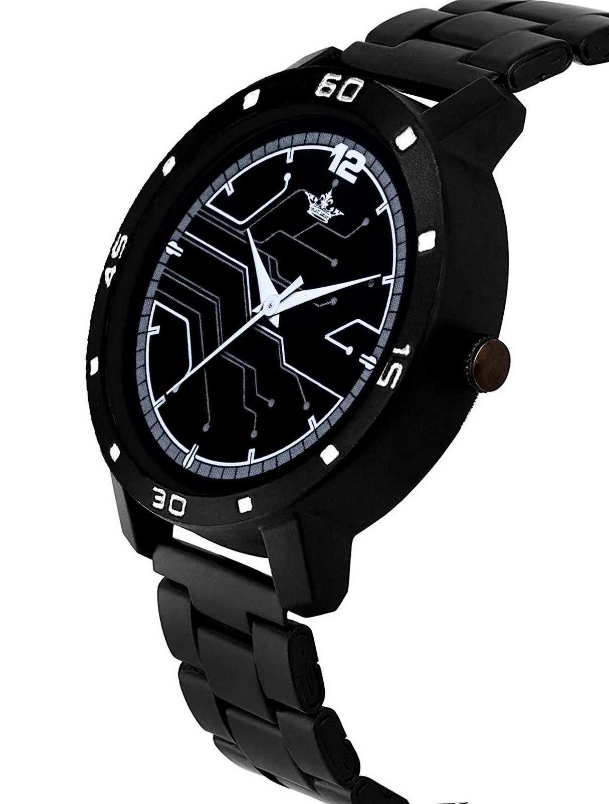 LOREM Black Professional Look Analog Watch For Men