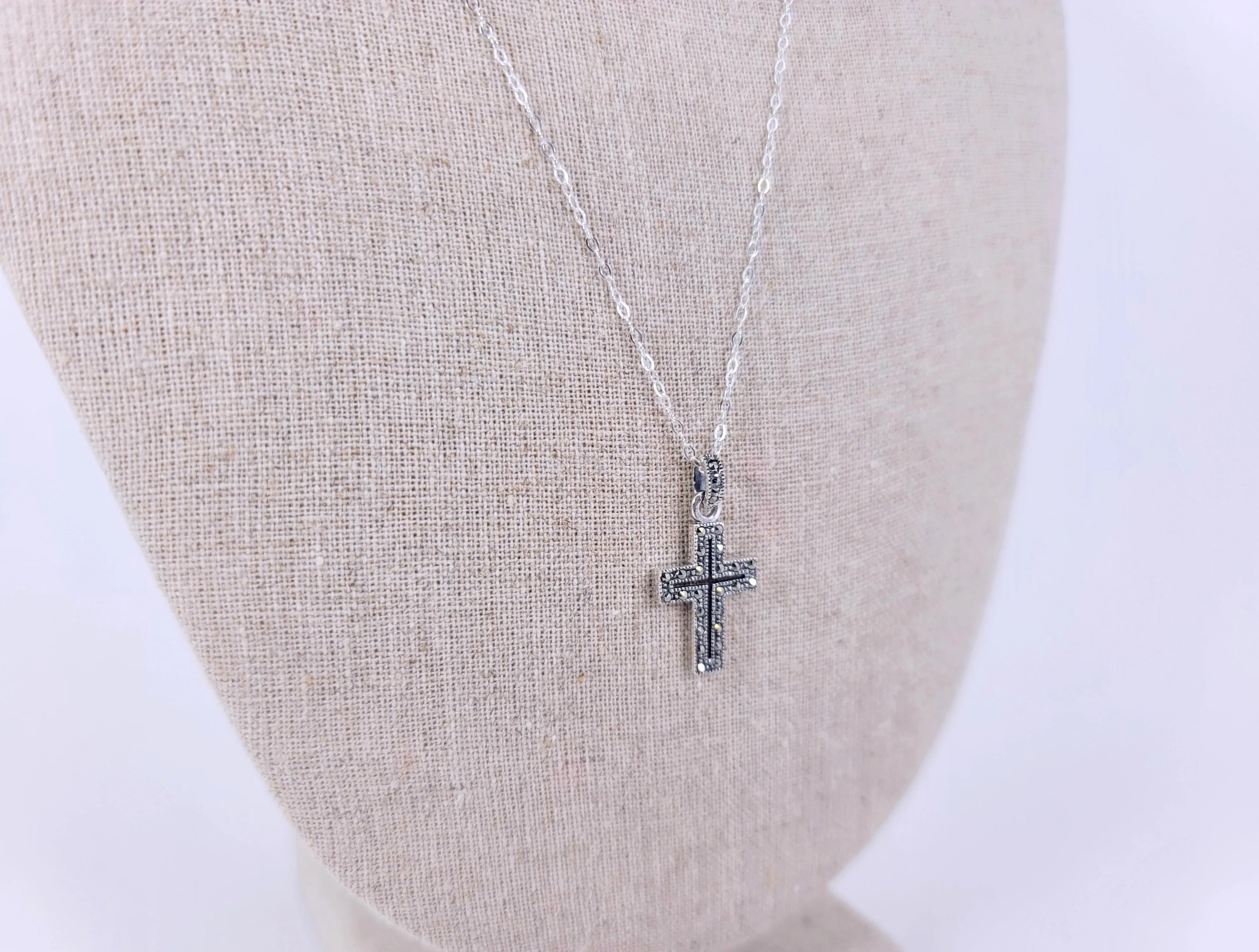 Marcasite Cross Necklace