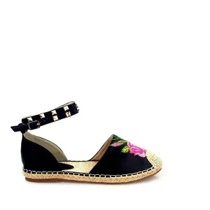 Melany Flower Print Ankle Strap Espadrille