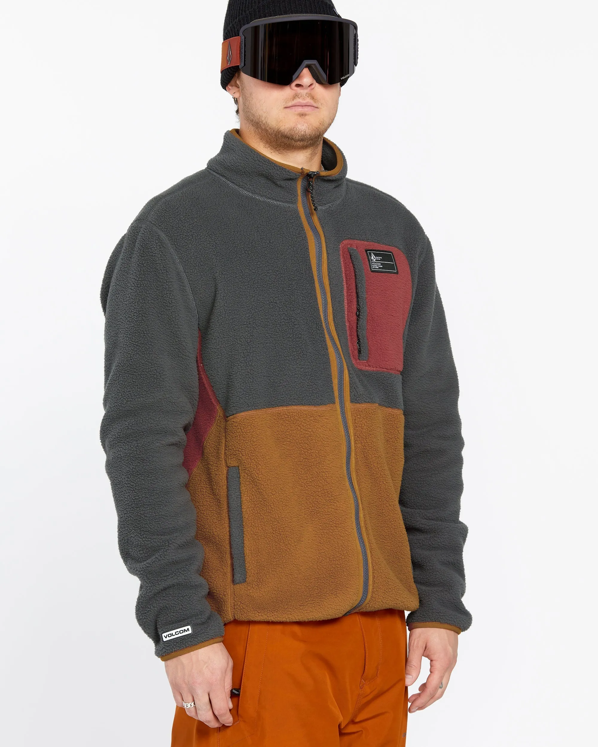 Mens Fleecer Full Zip Fleece - Charcoal