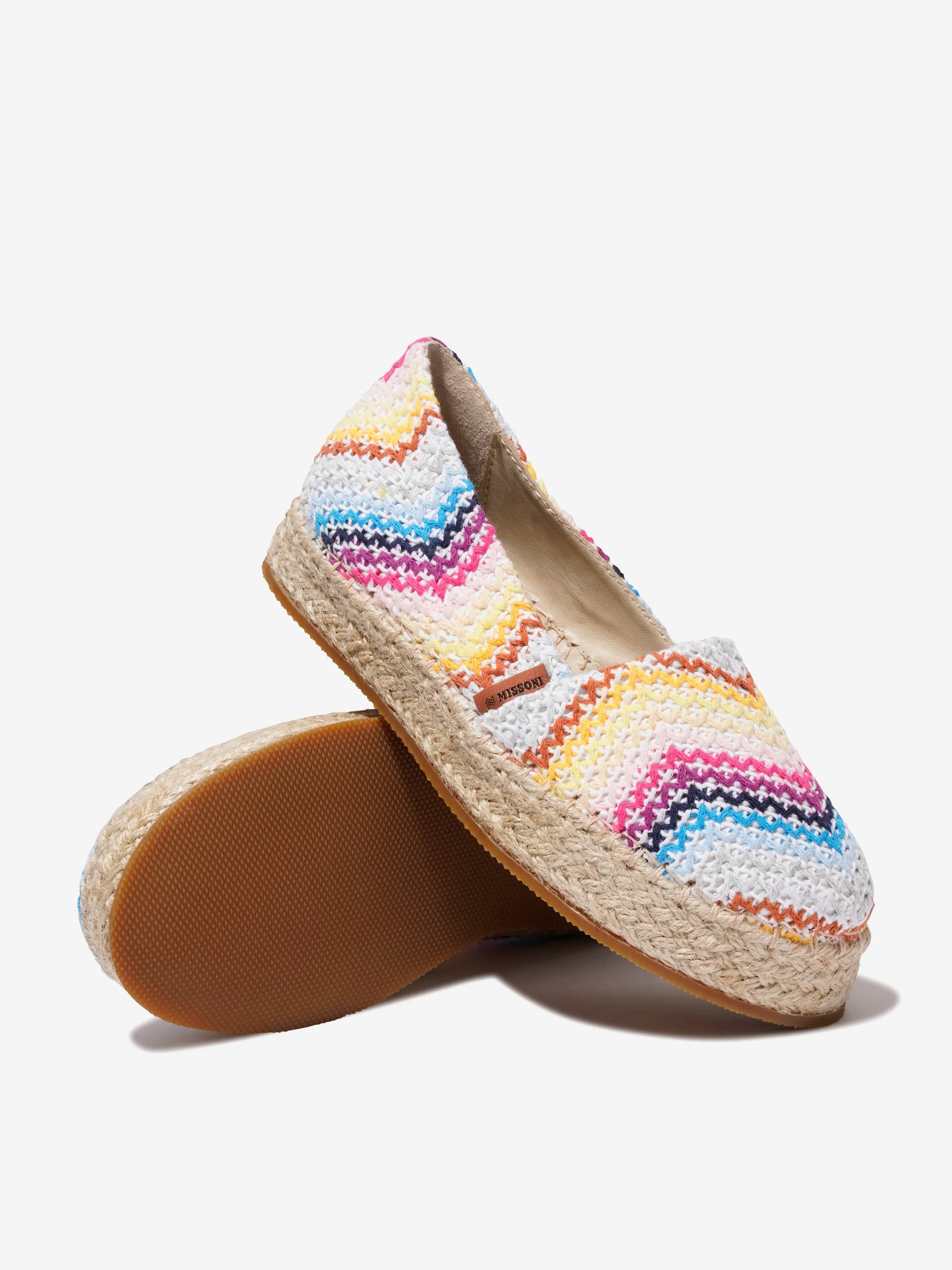 Missoni Girls Zig Zag Espadrilles in Multicolour