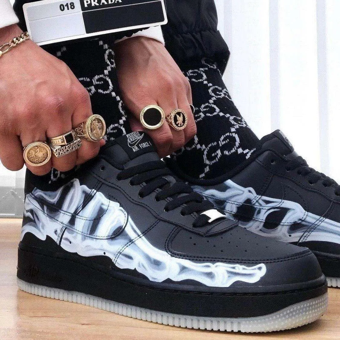 Nike Air Force 1 Low Black Skeleton