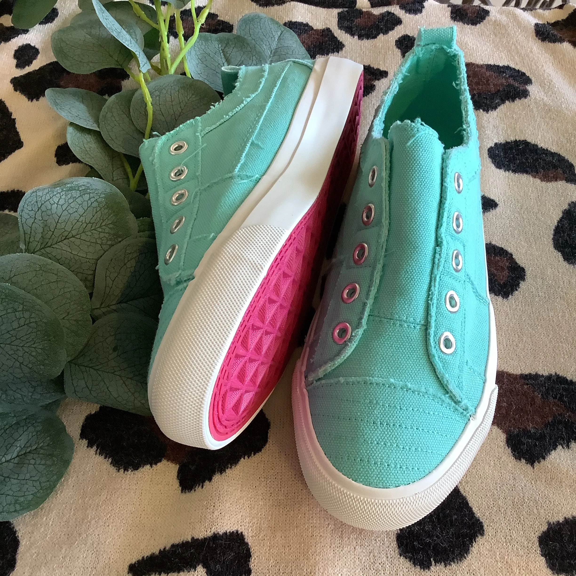 No Lace Slip On Sneakers | Corkys Babalu Aqua