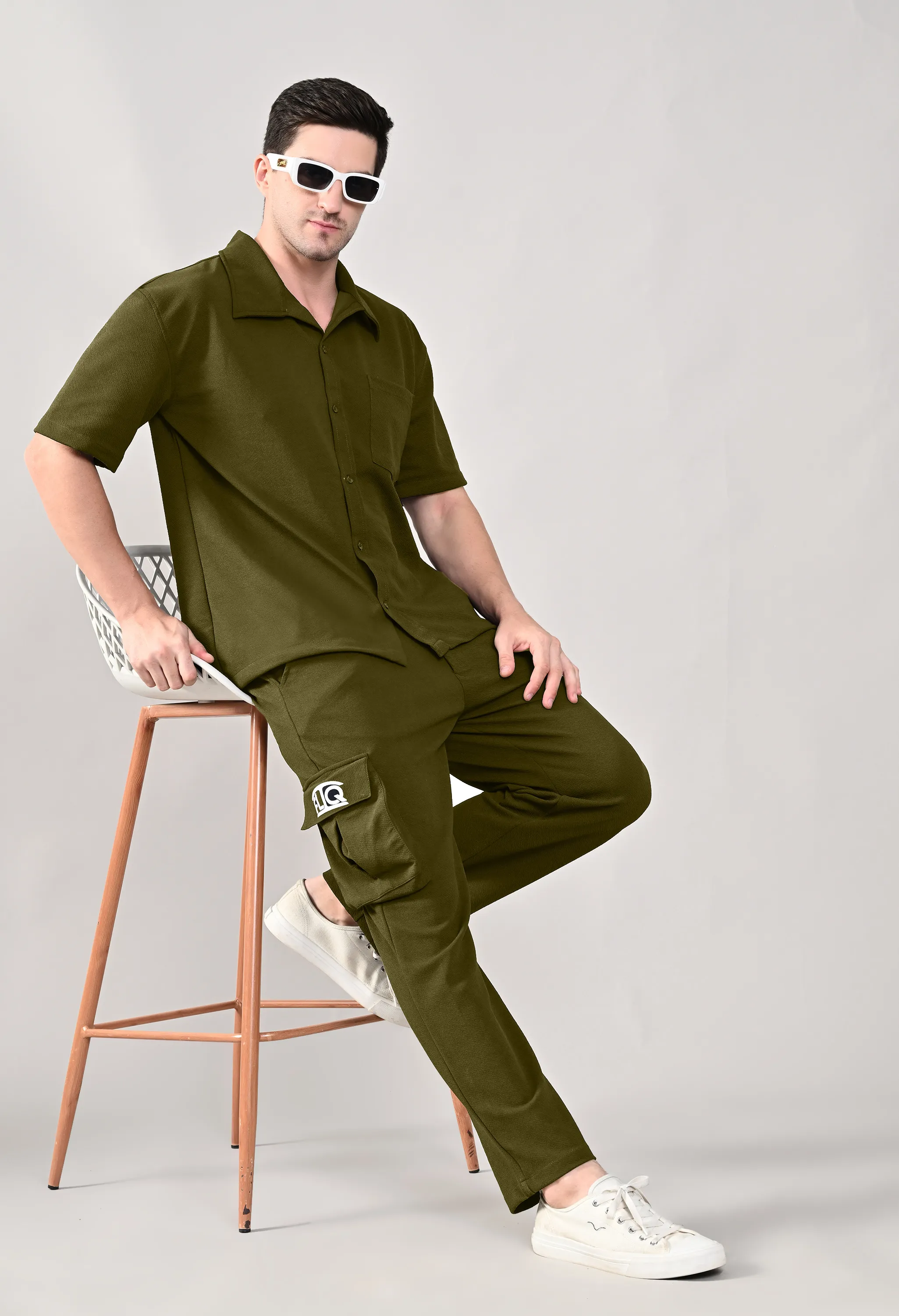 Olive Green Co-ord Set for Men