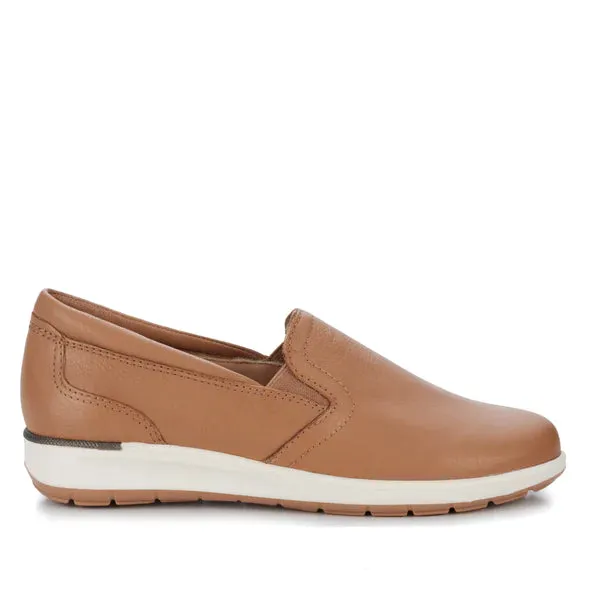 Orleans Tan Slip-On Leather Casual Shoes