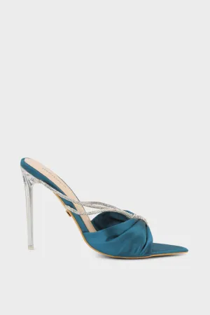 Party Wear Slip On I29302-Teal Blue