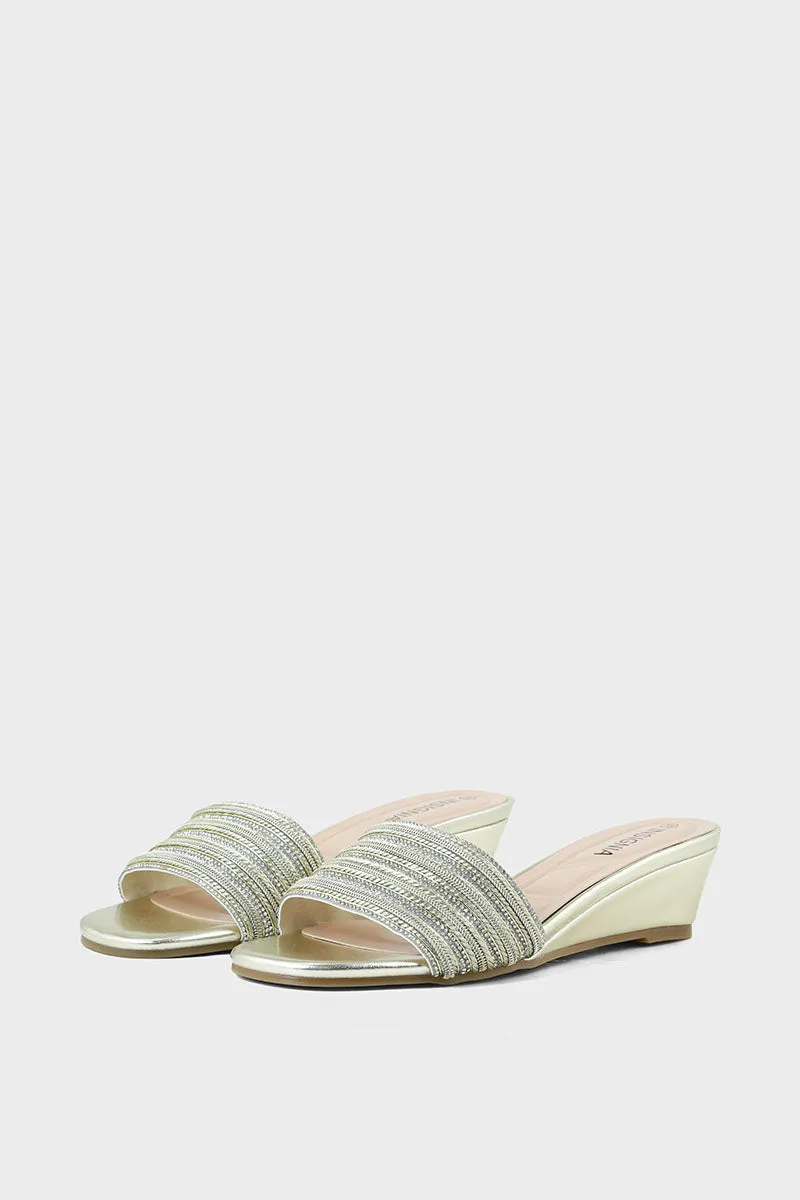 Party Wear Slip On IP0027-Golden