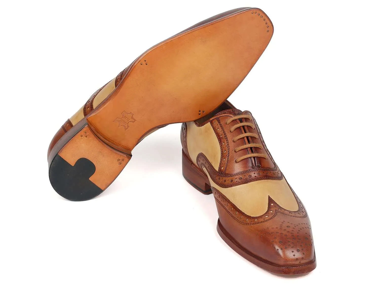 Paul Parkman Brown & Beige Wingtip Oxfords