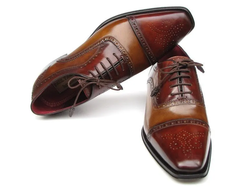 Paul Parkman Captoe Oxfords - Hand-Painted Leather